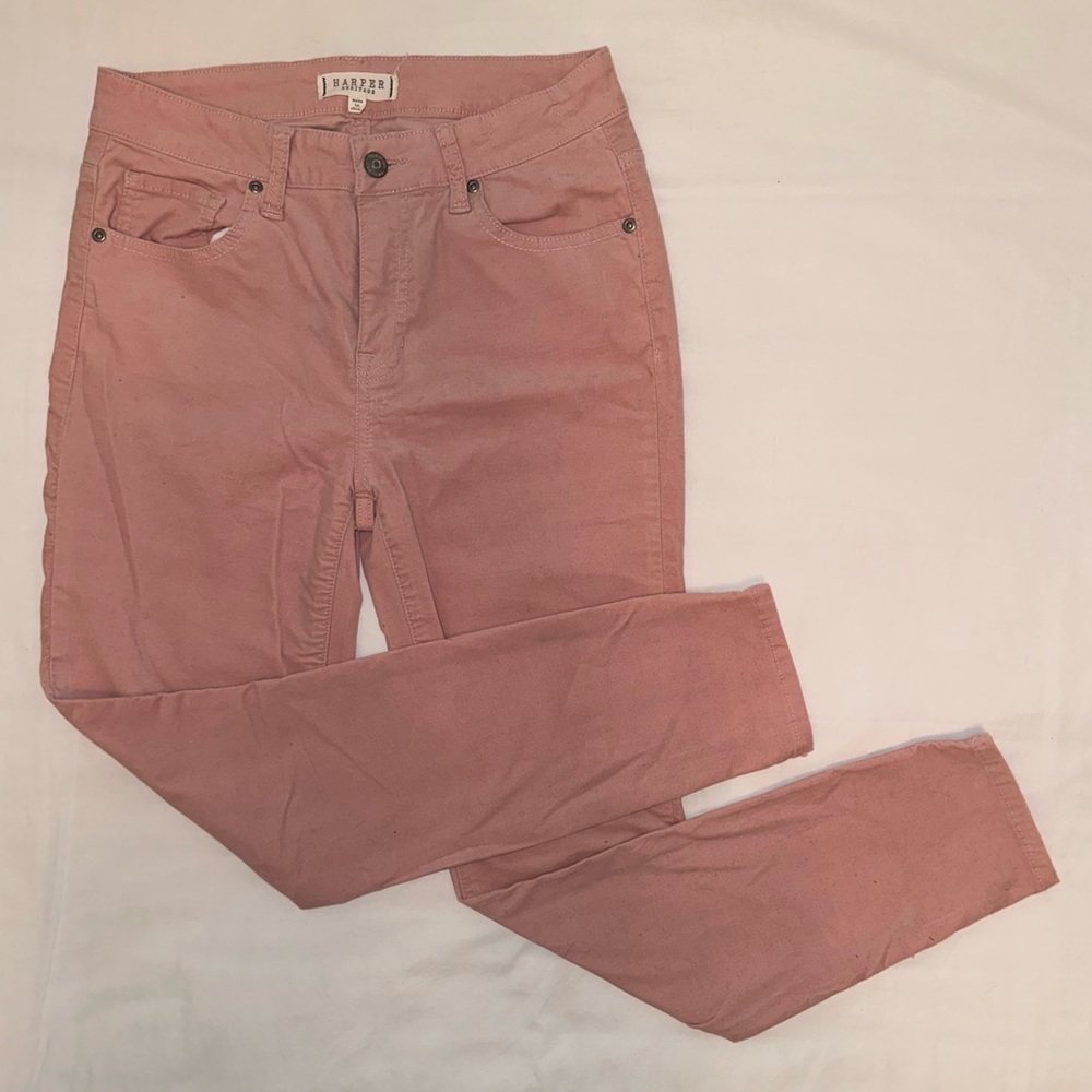 Velvet, light pink, skinny jeans